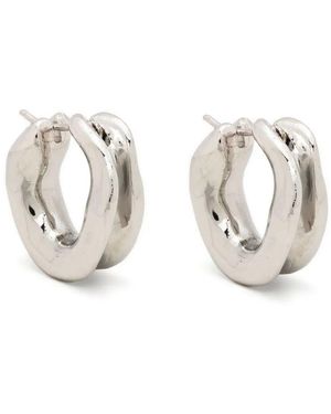 Vann Jewelry Aros Asimétricos - Blanco