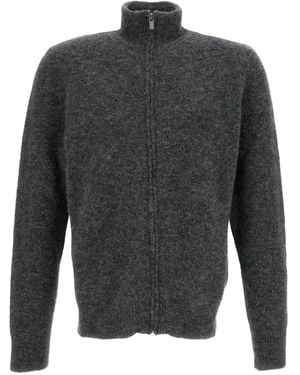 Barena Zip-Up High-Neck Jumper - Grey