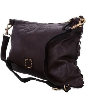 Campomaggi Zip-Fastening Leather Shoulder Bag - Black