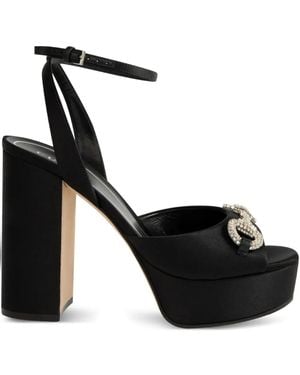 Gucci 85Mm Crystal-Embellishment Sandals - Black