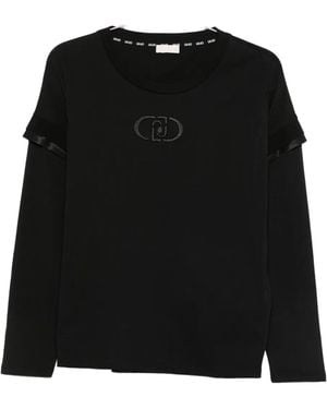 Liu Jo Ribbon-trim t-shirt - Negro