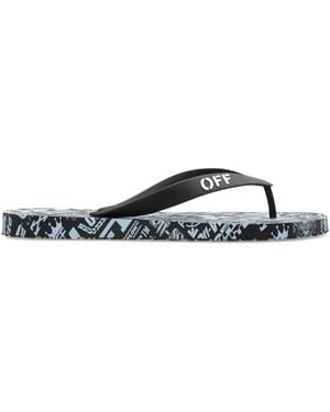 Off-White c/o Virgil Abloh Logo-Print Flip-Flops - White