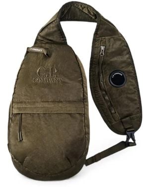 C.P. Company Lens Logo-Embroidered Shoulder Bag - Green