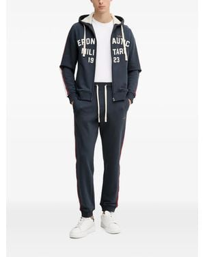 Aeronautica Militare Side-Stripe Track Trousers And Sweatshirt - Blue