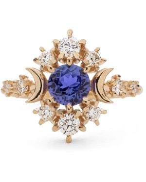 SOFIA ZAKIA 14Kt Wandering Cosmos Tanzanite And Diamond Ring - Metallic