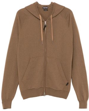 Tom Ford Knitted Hoodie - Brown