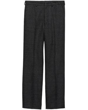 Prada Prince Of Wales Check Trousers - Black