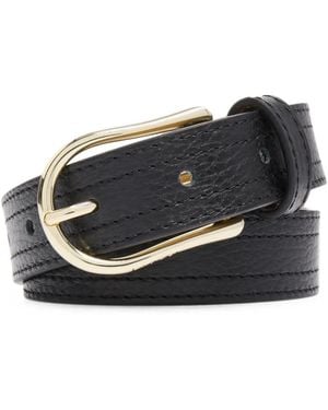 Lancel Grained Leather Belt - Black