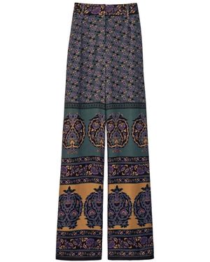 Ba&sh Brany Floral-print Wide-leg Trousers - Grey