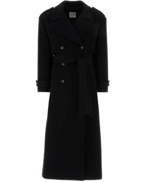 LE SULLY STUDIO Belted Double-Breasted Coat - Black