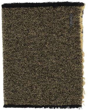 Faliero Sarti Resky Herringbone-Pattern Scarf - Green