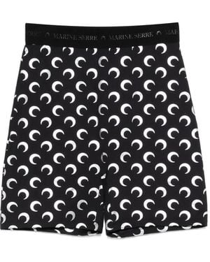 Marine Serre Moon-Printed Shorts - Black