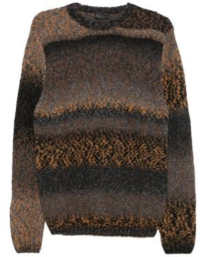 Dondup Gradient-Effect Jacquard-Knit Jumper - Brown