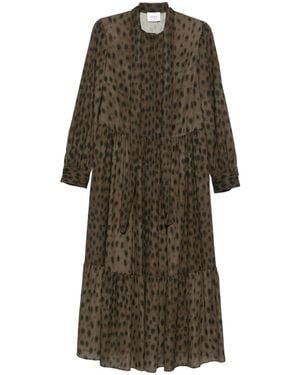 Akris Punto Long-Sleeve Midi Dress - Green