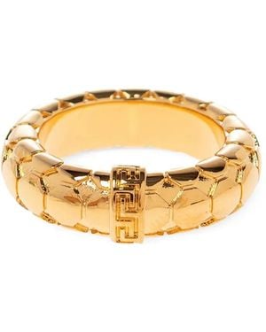 Versace Anillo con grabado Greca - Metálico