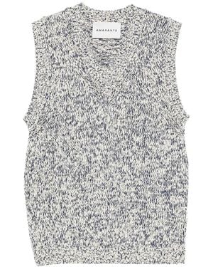 Amaranto Marl-Effect Vest - Grey