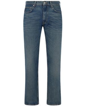 Roberto Cavalli Logo-Embroidered Straight-Leg Jeans - Blue