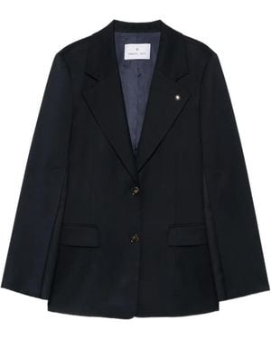 Manuel Ritz Buckle-Detail Single-Breasted Blazer - Blue
