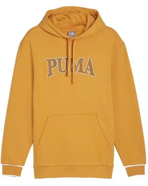 PUMA Logo-Print Drawstring Hoodie - Yellow