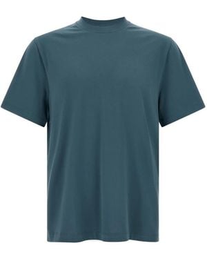 Brioni Logo-Embroidered T-Shirt - Blue