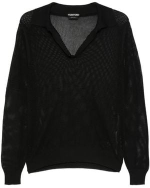 Tom Ford V-Neck Jumper - Black