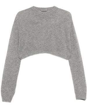 Balenciaga Cropped Jumper - Grey