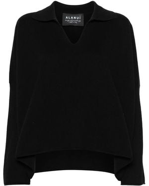 Alanui Geripptes Finest Poloshirt - Schwarz