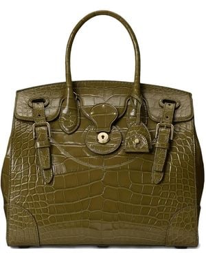 Ralph Lauren Handtasche mit Kroko-Effekt - Grün