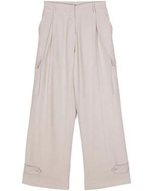 Blanca Vita Weite Cargohose - Weiß