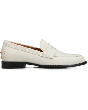 Tod's Gommini Stud-Embellished Loafers - White