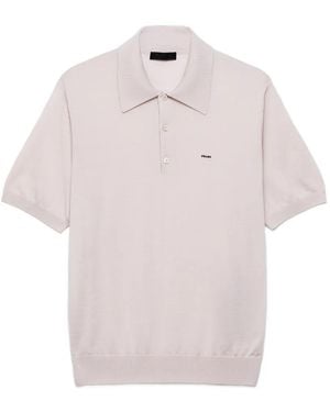 Prada Superfine Wool Polo Shirt - Pink