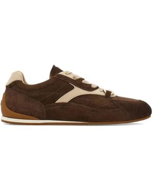 Ferragamo Baskets À Ornement Gancini - Brown