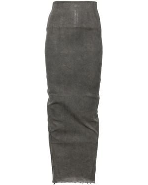 Rick Owens Dirt Pillar Maxi Pencil Skirt - Grey