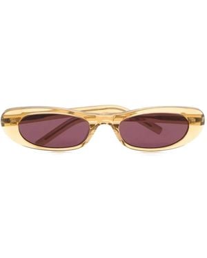 Saint Laurent Lunettes De Soleil À Monture Ovale - Rose
