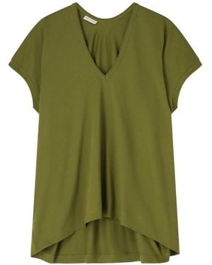 Dries Van Noten V-Neck T-Shirt - Green