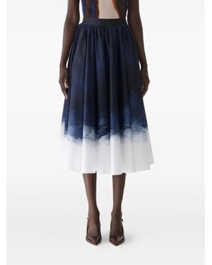 Jason Wu Midirock mit Ombré-Print - Blau