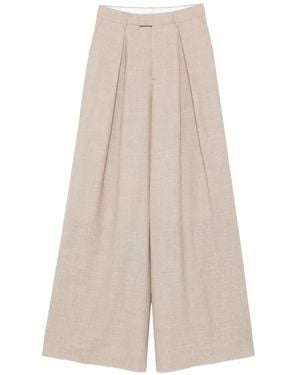 Berwich Nina Pleated Trousers - White