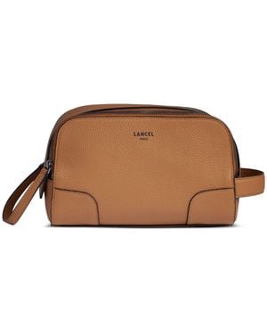 Lancel Charlie Wash Bag - Brown