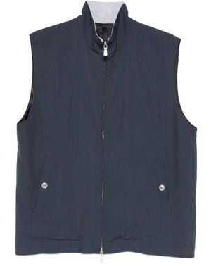 Eleventy Full-Zip Gilet - Blue