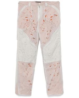 JUNTAE KIM Pantalon À Pétales Lasers - Gris