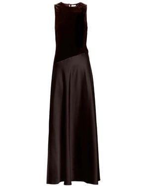 Tanya Taylor Vivian Velvet-Panelled Maxi Dress - White