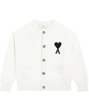 Ami Paris Ami De Coeur Cardigan - White
