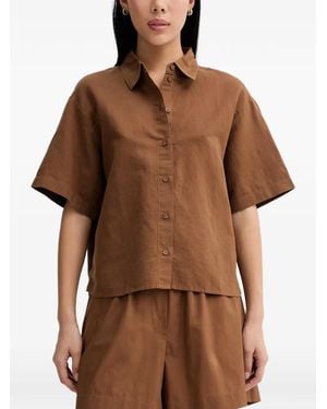 Marc O' Polo Short-Sleeved Shirt - Brown