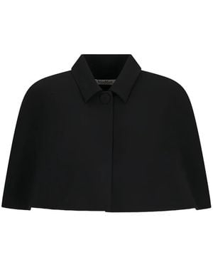 Max Mara Buttoned Cape - Black