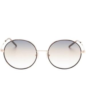 BOSS Round-Frame Sunglasses - White