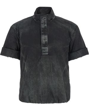 DIESEL Jeanshemd mit Stehkragen - Schwarz