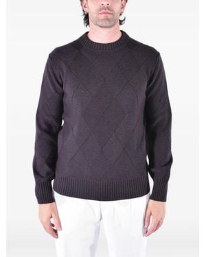 Kangra Wollpullover Mit Argyle-Muster - Blau