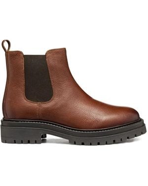 Geox Pull-Tab Chelsea Boots - Brown