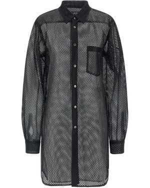 COMME DES GARÇON BLACK Mesh Long Shirt - Grey