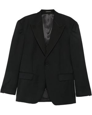 KARL LAGERFELD Peak-Lapels Single-Breasted Blazer - Black